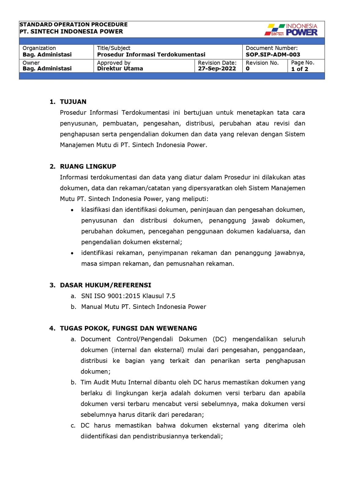 SOP Sintech IP - 2
